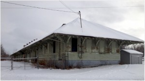 Historic Brockport Depot before restoration.